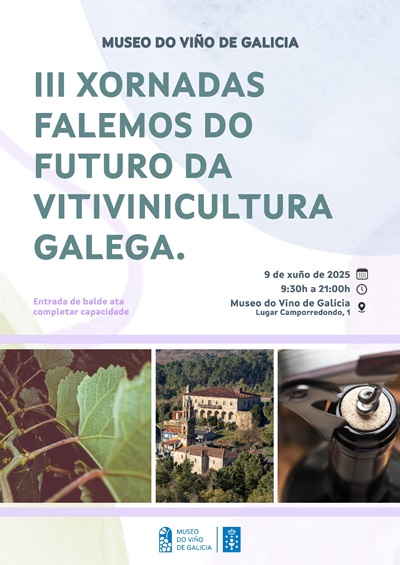 Cartel das terceiras xornadas sobre o futuro da vitivinicultura de galicia